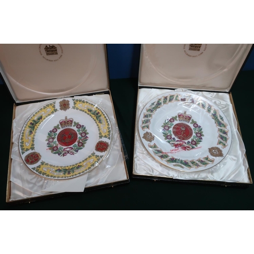 75 - Five boxed Mulberry Hall of York limited edition regimental commemorative plates including the King'... 