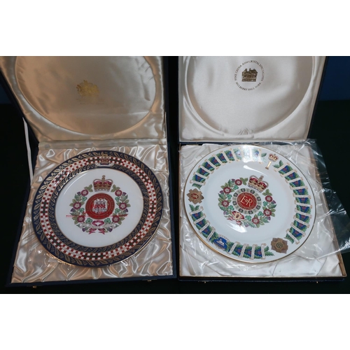 75 - Five boxed Mulberry Hall of York limited edition regimental commemorative plates including the King'... 