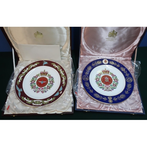 76 - Two boxed Mulberry Hall of York limited edition regimental commemorative plates for the Royal Welch ... 