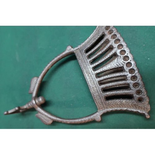 79 - 18th C Middle Eastern style iron stirrup