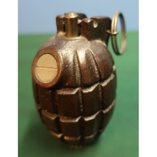 88 - Inert Mills hand grenade, side marked 47 PSC, with alloy base plug marked no.36m MK1 WDC