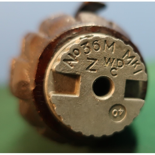 88 - Inert Mills hand grenade, side marked 47 PSC, with alloy base plug marked no.36m MK1 WDC