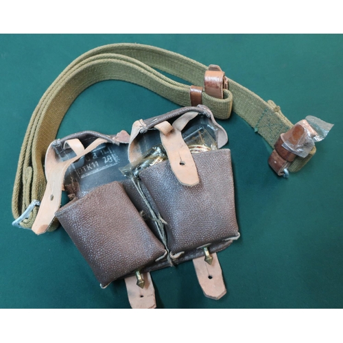 191 - Mosin Nagant ammo pouches with rifle sling, oil bottles and tools (sealed) 7.62x55R 91/30