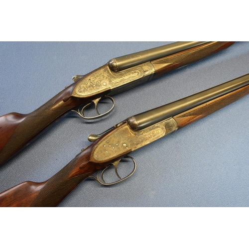 589 - Composed pair of AYA number two 12 bore side lock ejector shotguns 26