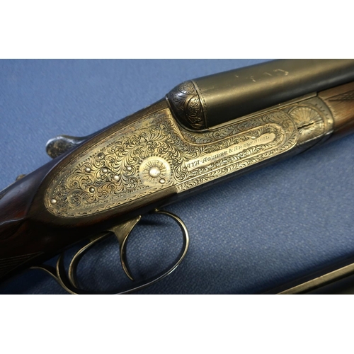 589 - Composed pair of AYA number two 12 bore side lock ejector shotguns 26