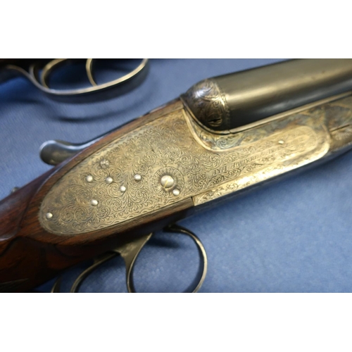 589 - Composed pair of AYA number two 12 bore side lock ejector shotguns 26