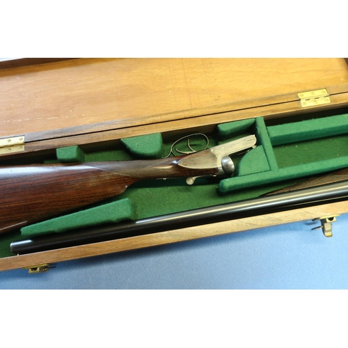 599 - Cased W.W. Greener no.25, 12B side by side box lock ejector shotgun, with 25 inch barrels, choke 3/4... 