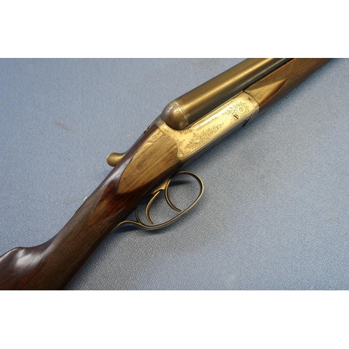 599 - Cased W.W. Greener no.25, 12B side by side box lock ejector shotgun, with 25 inch barrels, choke 3/4... 