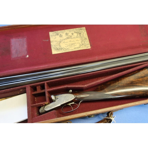 600 - Cased Purdey 12 bore side by side sidelock ejector shotgun 29.5