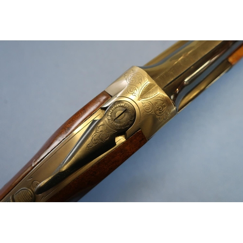 636 - Felix Sarasketa 12B over and under ejector shotgun, with 28 inch barrels with raised vented top rib,... 