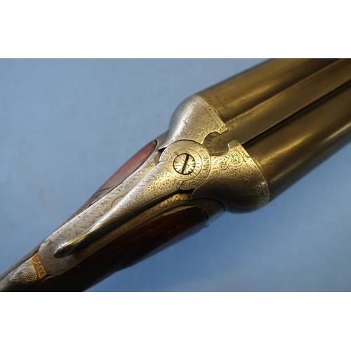 696 - William Evans from Purdey London 12 bore side by side shotgun with 30 inch barrels, choke 1/4 & 1/4,... 