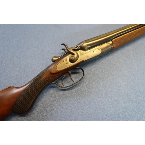 699 - Fletcher & Son of Gloucester 28B hammer gun with bar in action and 30 inch resleeved barrels, with 2... 