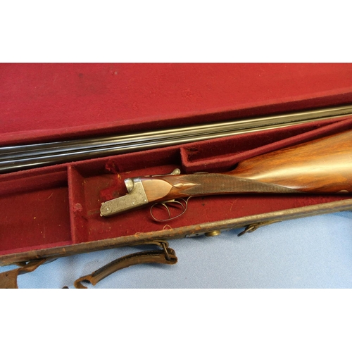 701 - Cased Midland Gun Co 20B side by side ejector shotgun, with 28 inch barrels, 2 3/4 inch chambers, ch... 