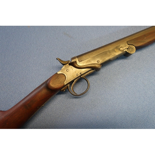 705 - Belgium side lever opening .410 shotgun, with 23 inch first stage octagonal barrel with folding acti... 