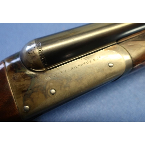 715 - Westley Richards & Co 16B side by side ejector shotgun, with 26 inch barrels, choke IC and IC, 2 1/2... 