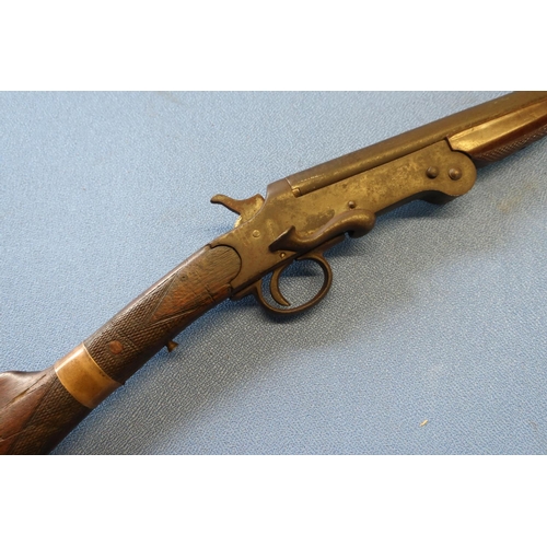 724 - Belgian .410 side lever opening shotgun with 30 inch barrel, repair to stock, serial no. 9194 (shotg... 