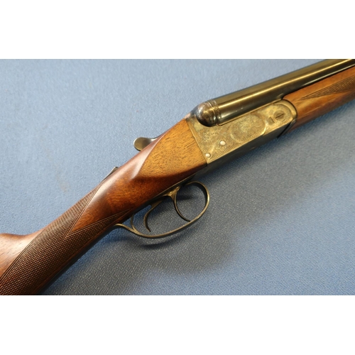 728 - Spanish Regent Deluxe 20 bore side by side shotgun with 26 inch barrels and 13 1/2 inch straight thr... 