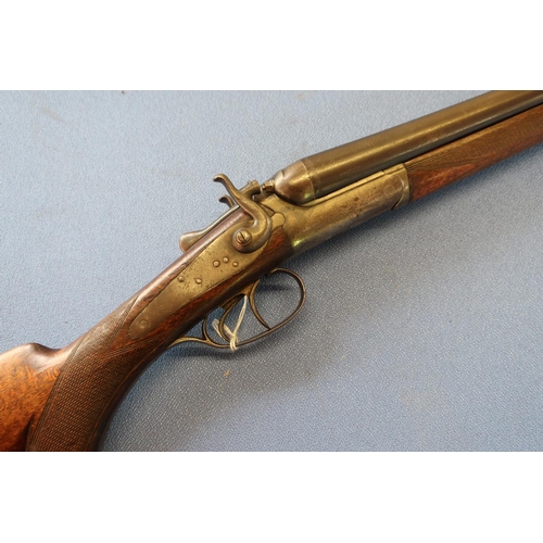 750 - Belgian 12 bore side by side hammer gun with 30 inch barrels, serial no. 4 (shotgun certificate requ... 