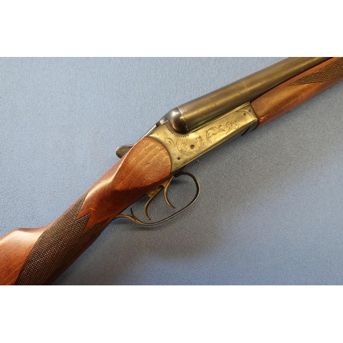 751 - Baikal 12 bore side by side shotgun with 28 1/2 inch barrels, 2 3/4 inch chambers, serial number H09... 