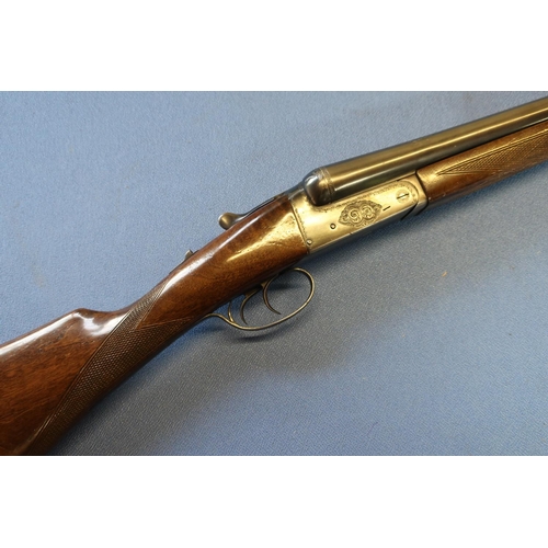 753 - Zabala 12 bore side by side shotgun with 26 inch barrels and 15 1/2 inch straight through stock, ser... 