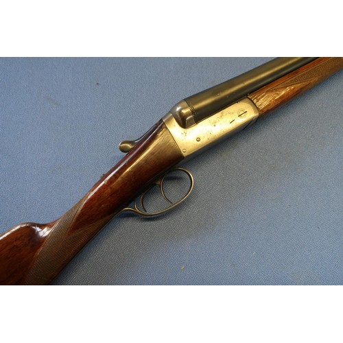756 - Spanish Master 12 bore side by side ejector shotgun with 27 1/2 inch barrels and 14 1/2 inch straigh... 