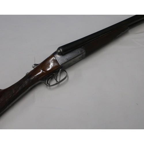 742 - H Robinson of Birmingham 12 bore side by side bar in action shotgun with 28 inch barrels and 14 1/4 ... 