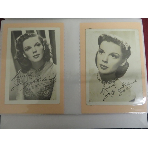 142 - Small collection of photographs of post 1940s film stars, some signed including: Cathleen Ryan etc i... 