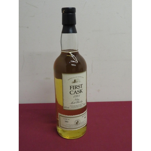 30 - First Cask 1981 Islay Malt Whisky, distilled 20th Jan unblended cask of 21 year old malt whisky, cas... 