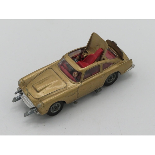 43 - Corgi James Bond Aston Martin DB5 (gold), other diecast models incl. Dinky, Leyland, Comet, and farm... 