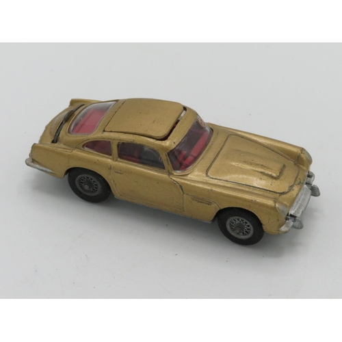 43 - Corgi James Bond Aston Martin DB5 (gold), other diecast models incl. Dinky, Leyland, Comet, and farm... 