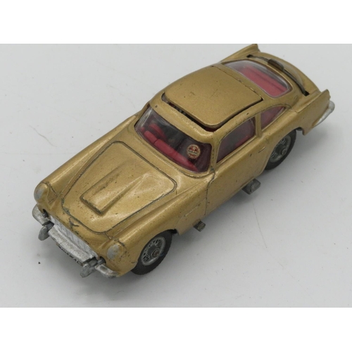 43 - Corgi James Bond Aston Martin DB5 (gold), other diecast models incl. Dinky, Leyland, Comet, and farm... 