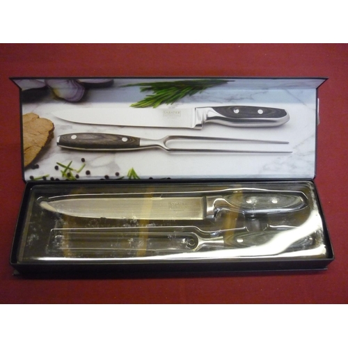 123 - Boxed as new Sabatier two piece carving set