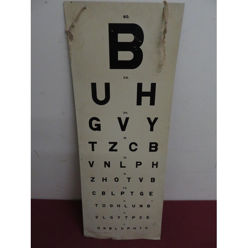 58 - W Wiseman & Co Opticians tin sight board, black letters on a white ground, 61cm x 23cm