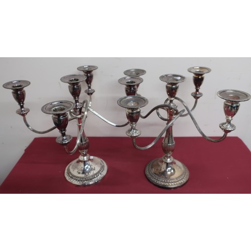 88 - Pair of EPNS four branch table candelabra (2)