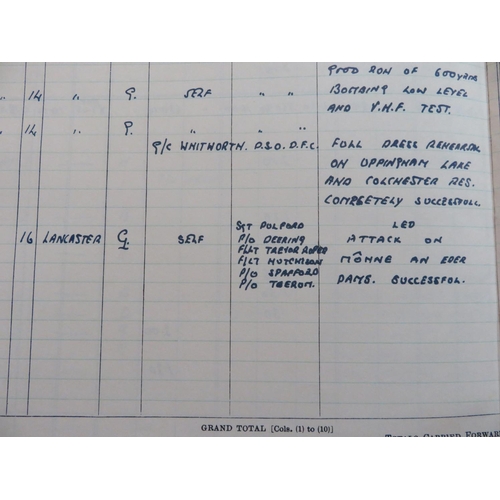 48 - Facsimile copy of pilots flying logbook for Wing Commander Guy Gibson DFC, including details of the ... 