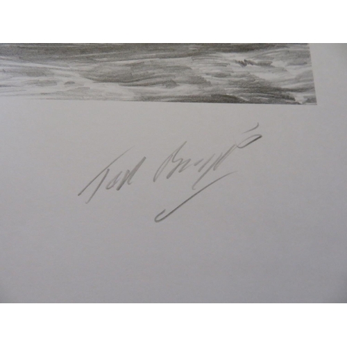 51 - Robert Taylor, HMS Hood, ltd. ed. print of pencil sketch 240/250, signed by the artist and Ted Brigg... 