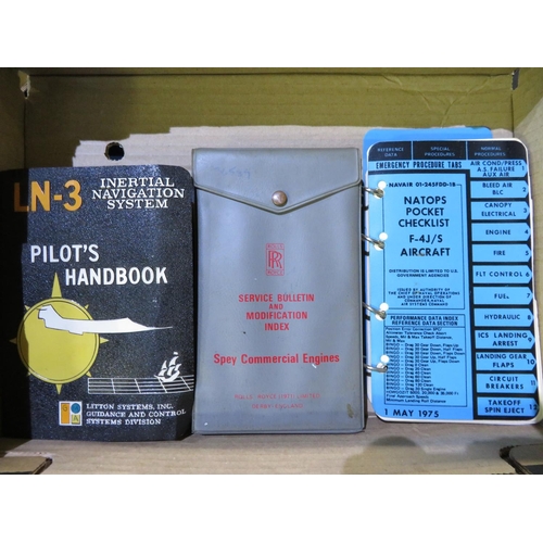 60 - Set of three handbooks for the pocket checklists for aircraft, including The LN-3 Integeral Navigati... 