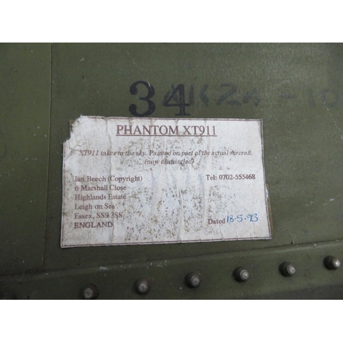 86 - Painting of a Phantom XT911, painted on part of aircraft dismantled in 1993