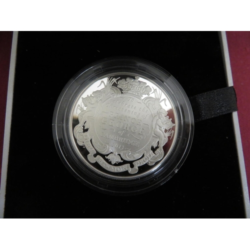 18 - Royal Mint 2013 Birth of HRH Prince George of Cambridge £5 Silver Proof Coin, in case and card box w... 