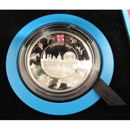 5 - Royal Mint The Official London 2012 Olympic £5 Silver Proof Coin, in case
