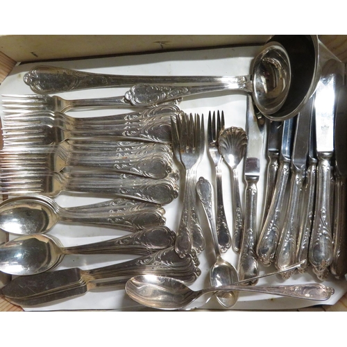 298 - 20th C German canteen of plated cutlery stamped Solingen, Germany 18/10