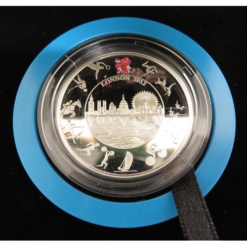 4 - Royal Mint The Official London 2012 Olympic £5 Silver Proof Coin, in case
