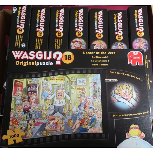 384 - Collection of Wasgij Original 1000pce jigsaw puzzles, unopened, not checked for completeness (8)