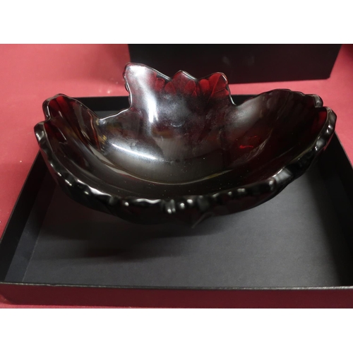 428 - Lalique Coupe Compiegne Rouge dish No.154792, in original box