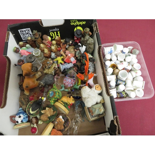 484 - Collection of Wade Whimsies, various other miniature animals and thimbles