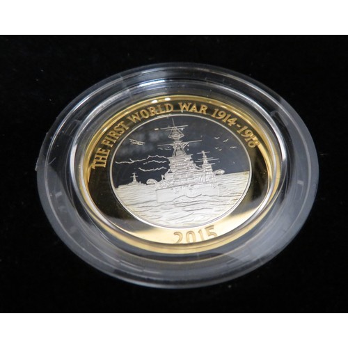 8 - Royal Mint 2015 100th Anniversary of the First World War Navy £2 silver proof coin, IWM A Force as G... 
