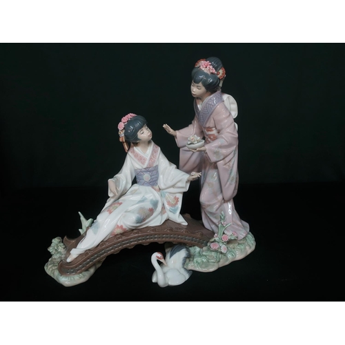 12 - Lladro figurine 1445 “Springtime In Japan” in original box, H34cm.