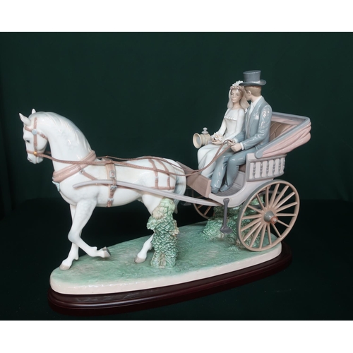 13 - Lladro figurine 1802 “Love And Marriage” in original box. H36cm, including base.