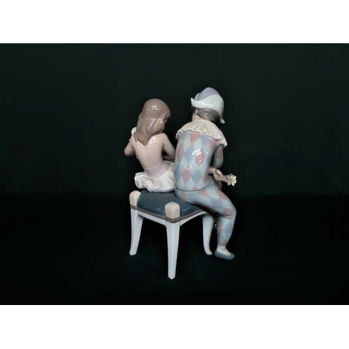 31 - Lladro figurine 5844 “Flirtatious Jester” in original box, H26cm.