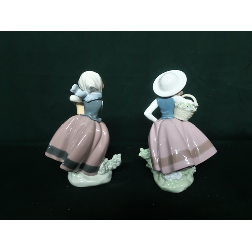 104 - Lladro figurine 5223 “Spring Is Here” in original box, H17cm and Lladro figurine 5221 “Sweet Scent” ... 